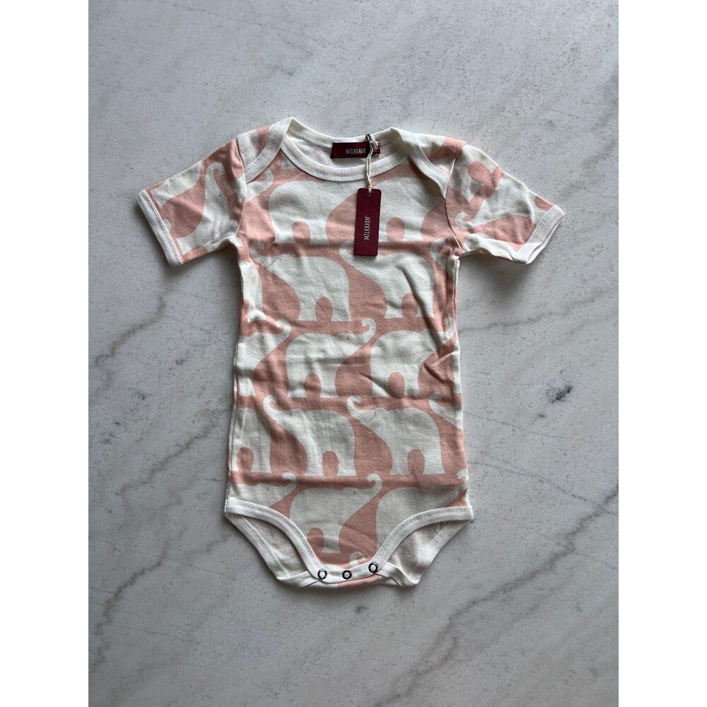 NWT!! Milkbarn Baby Onesie 12-18 Months Elephant Print